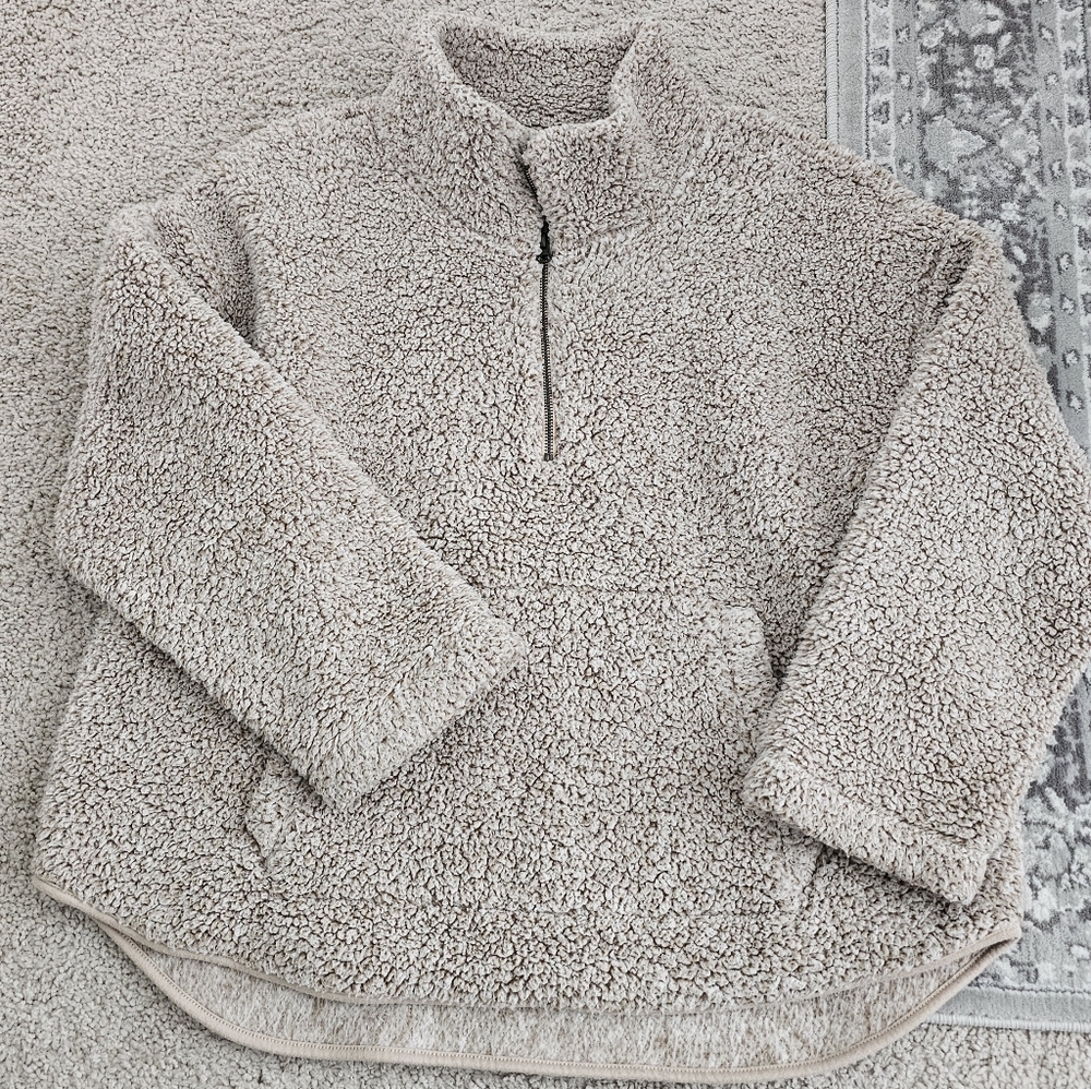 Women's XL Old Navy Sherpa Half Zip Sweatshirt